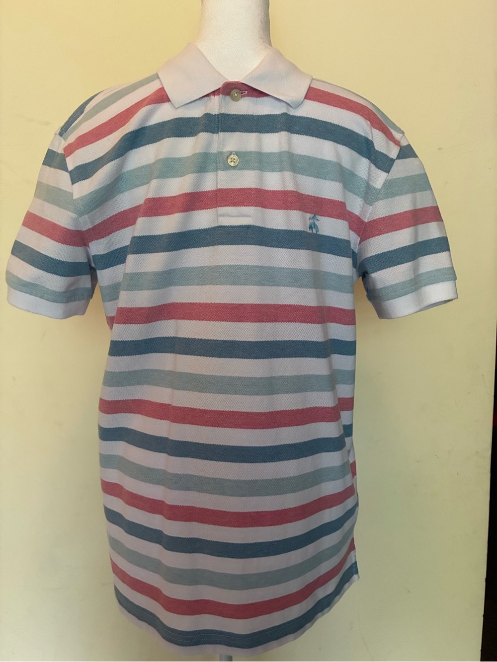 Brooks Brothers 1818 Performance Polo Stripes Shirt Men's M Slim Fit